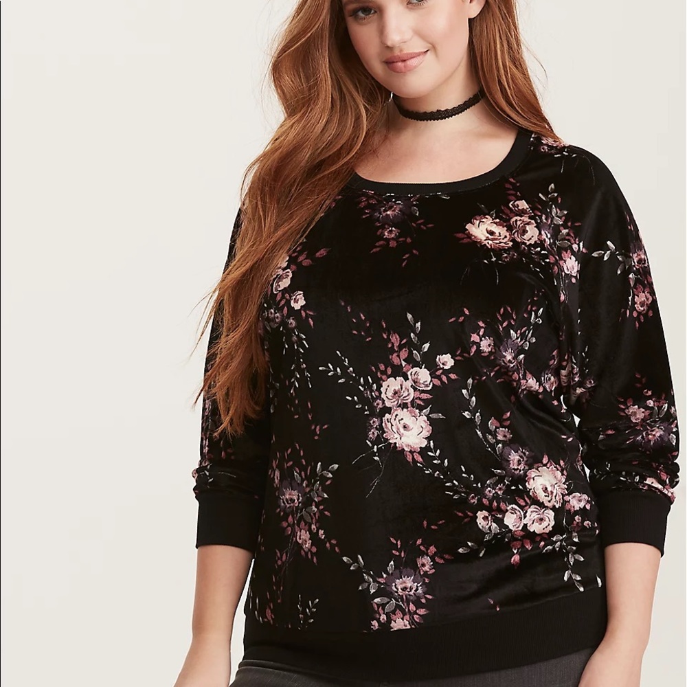 Plus Size 3X Torrid Floral Sweatshirt